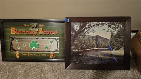 Wall art, bowling trophies
