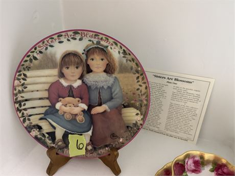 "Sisters are Blossoms" Collectible Plate, Teacup, Royal Albert China