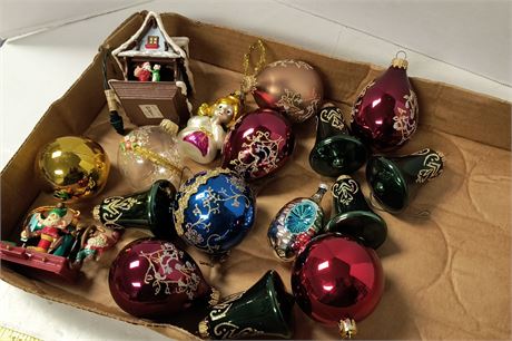 Flat Of Vintage Christmas Decorations