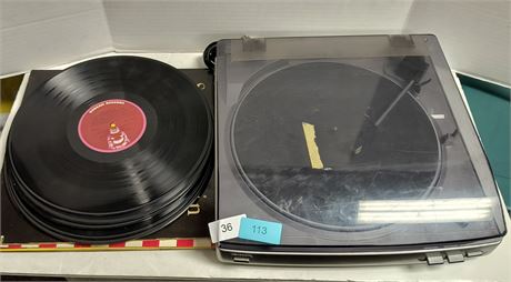 Aiwa Stereo Full Automatic Turntable System PX-E860U & Miscellaneous Albums