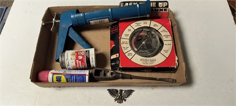 Vintage Eagle Clutching Olive Branch & WD40 & Caulk Gun & More