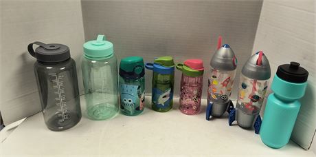 Flat Of Various Water Bottles