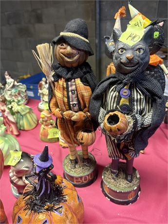 Halloween Decor Pumpkin and Black Cat (2)
