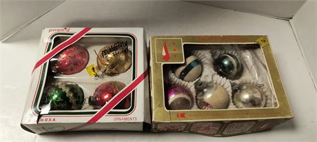 Flat Of Vintage Christmas Ornaments