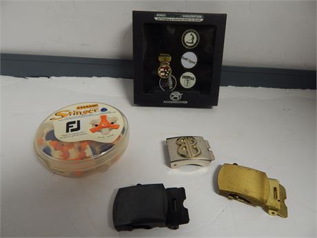 Belt Buckles & Hangtags & Stinger Golf Shoe Spikes