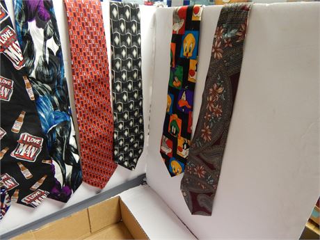 Flat Of Various Ties