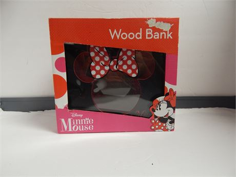 Minnie Mouse Wood Bank