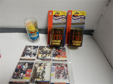 Tailgating Tape & Magic Tricks & Hockey Trading Cards