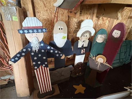 Wood Cutout Figures, Decor