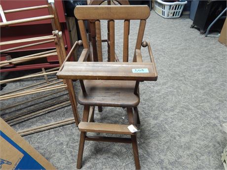 Wood Doll High Chair