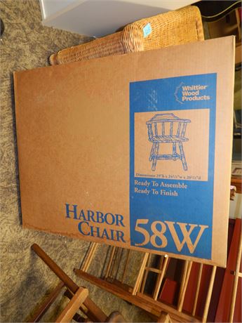 Whittier Wood Products Harbor Chair. Model 58W. Size 29"H x 24 1/2"H x 20 1/2"D