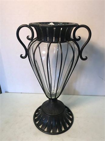 Metal & Glass Vase
