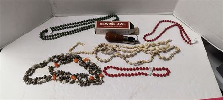 Lot Of Jewelry & Sewing Awl
