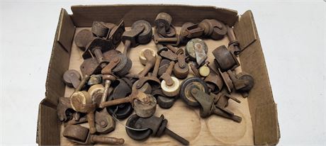Flat Of Vintage Casters