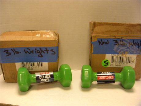 3lb Deluxe Vinyl Dumbbells
