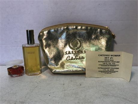 Caesars Woman Perfume Set #1 Gold Bag