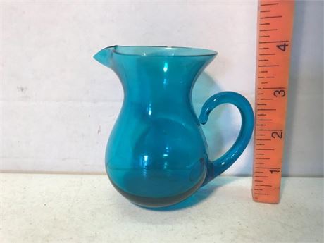 Blue Glass Pitcher