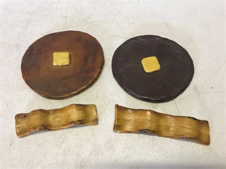 Vintage Ceramic Pancake & Bacon