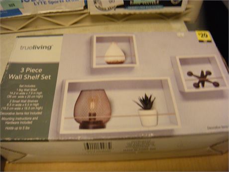 True Living 3 Piece Wall Shelf Set