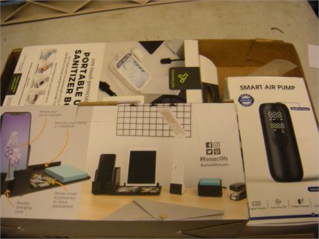 Smart Air Pump & Desktop Organizer Power Base & Portable UV Sanitizer Box