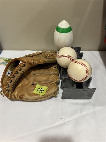Baseball Glove and Baseballs