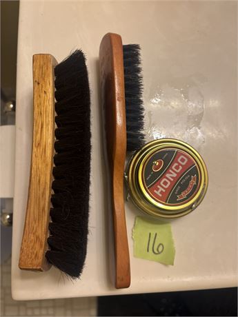 Shoe Shine Brushes and Polish