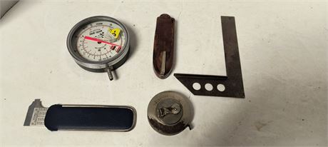 Engine Vacuum Gauge & Tape Measure & More
