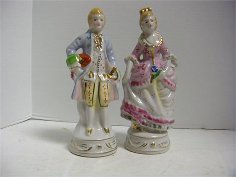 2 Vintage Victorian Style Statues