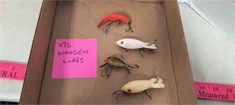 Vintage Wooden Fishing Lures