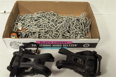 Commercial Stationary Bike Cycling Gym Platform Pedals & Toe Cages & Misc. Chain