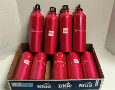 Flat Of Metal Water Bottles