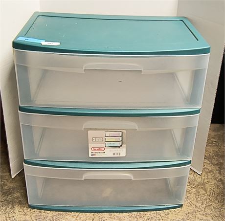 Sterilte 3 Drawer Cart