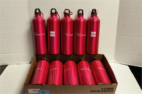 Flat Of Metal Water Bottles
