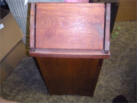 Vintage Wood Trash Can