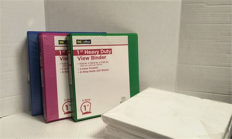 Lot Of Heavy Duty  1" Binders & 1.5" Binders & More