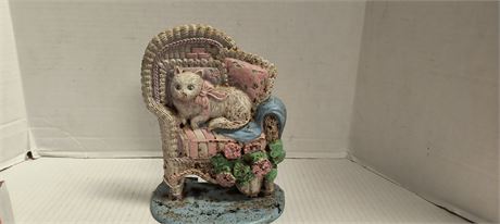 Vintage Midewest Brand Cast Iron Cat Doorstop