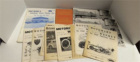 Vintage Motomart Weekly & Vintage Car Material