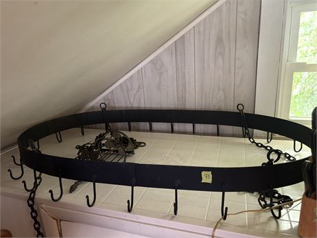 Wrought Iron Pots and Pans Rack