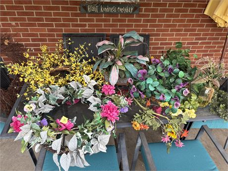 Silk Flowers, Wreaths
