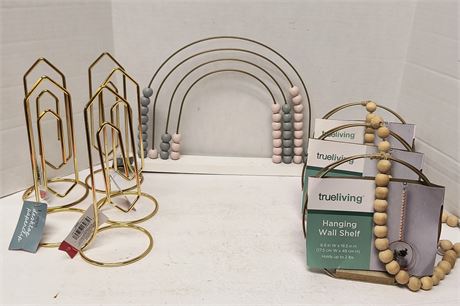 Hanging Wall Shelves & Desktop Paper Clip Statues & Decor