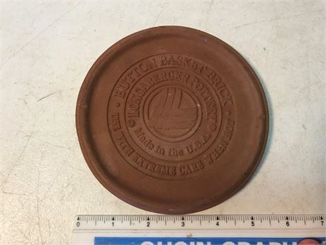 Longaberger Pottery Button Basket Brick