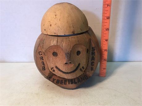 The Crab Shack Tybee Island Carved Coconut