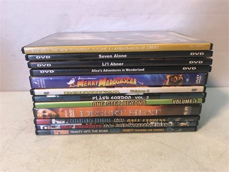 Stack of 10 DVDs