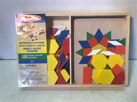 New Melissa & Doug Pattern Blocks & Boards