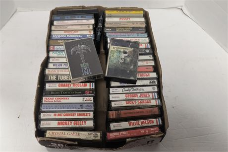Flat Of Vintage Cassette Tapes