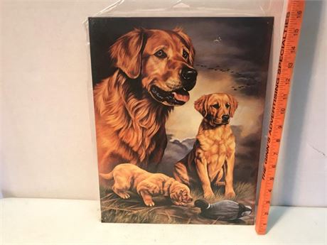 New Golden Retriever Metal Sign