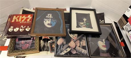 Vintage Kiss Rock Band Trading Cards & Framed Pictures & Cd