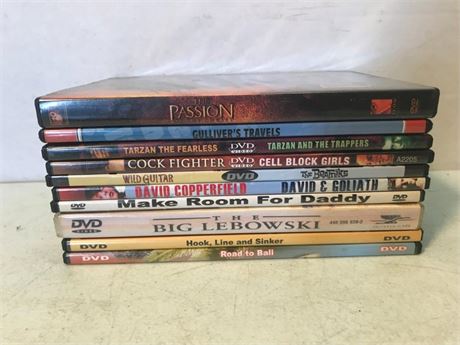 Stack of 10 DVDs