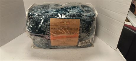 Printed Polar Fleece Sheet Set. Size Full