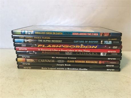 Stack of 10 DVDs